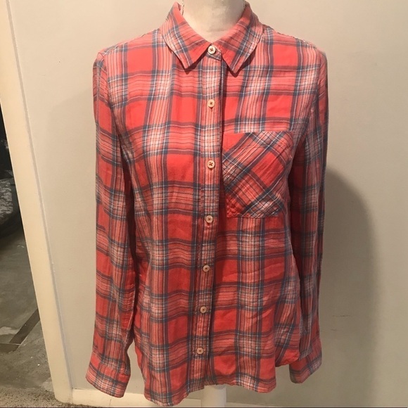 {Forever 21} stripped flannel - Picture 1 of 3